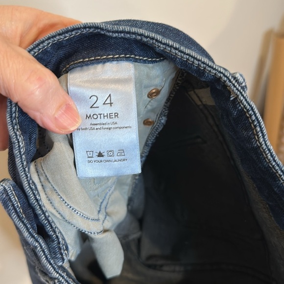 MOTHER HIGH WAISTED LOOKER  ANKLE FRAY JEANS size 24 - Picture 10 of 12
